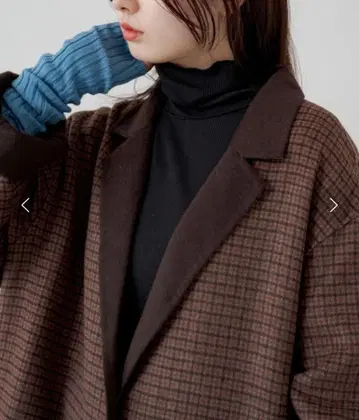 Kastane 체크 리버서블 체스터 롱 코트