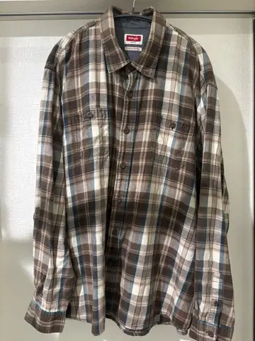Wrangler 체크 플란넬 셔츠 긴팔 2XL 사이즈