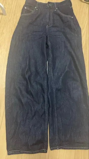 배기 커브 청바지 22 네이비