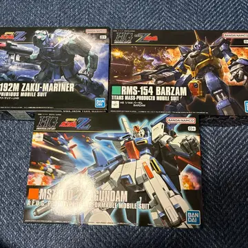 HG 더블 제타 건담 HG 자쿠 마리너 HG 버잠 세트