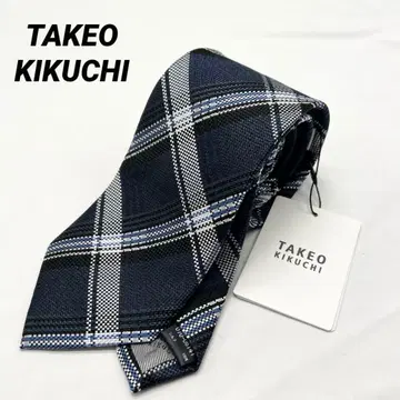 [ 미사용 새상품 ( 143 ) ] 다케오 키쿠치 넥타이 체크 무늬