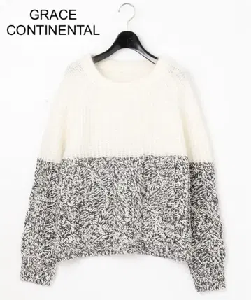 GRACE CONTINENTAL 모헤어 절개 니트 탑