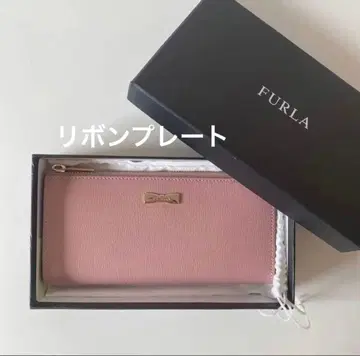 리본 FURLA 장지갑 지갑 핑크 더스티 핑크 훌라
