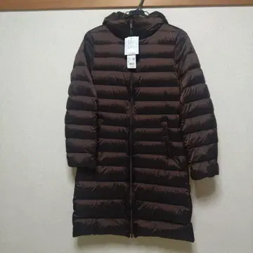 유니클로 울트라 라이트 다운 브라운 롱 다운 자켓