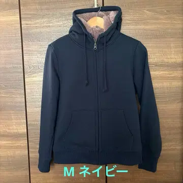 유니클로 보아 후드티 M 네이비