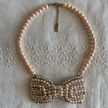 LIZ LISA 목걸이 핑크 펄