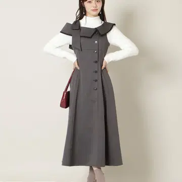 윌 셀렉션 비대칭 리본 숄더 원피스