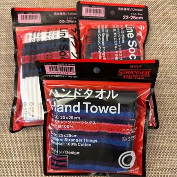 기묘한 이야기 패밀리마트 삭스 2켤레 & 타월 세트 22-25