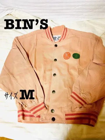 BIN'S 점퍼 M 사이즈 오렌지 컬러 90년대