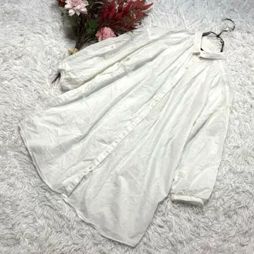 남성용 비기 컬트 일본제 화이트 셔츠 롱 겉옷 체형 커버