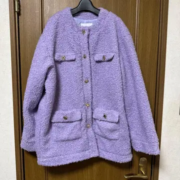 dazzlin 다즐린 보아 프렌치 불종 잠바 라벤더 보라색 프리 사이즈