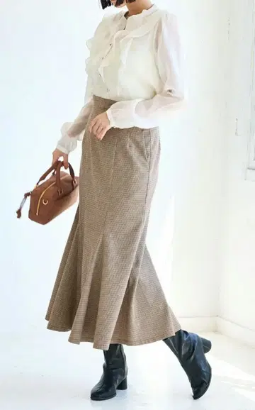 미이지 머메이드 스커트 체크 S