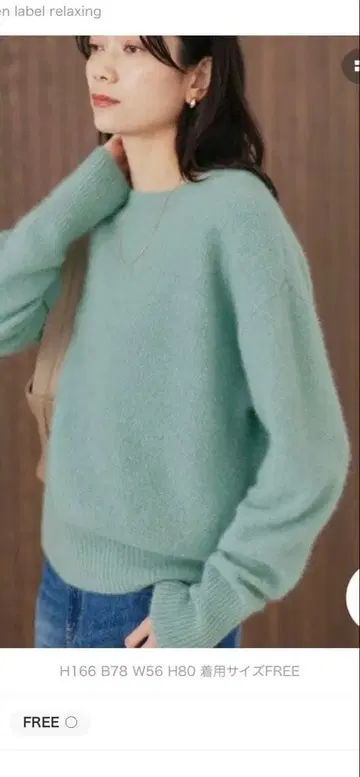 그린 레이블 릴랙싱 [결론 시리즈] 후레테 헤어리 니트