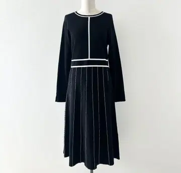 MORABITO 플리츠 니트 원피스 블랙 40 새상품 미사용