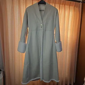 하립투 리버서블 폭스 샤기 드레스 코트 M