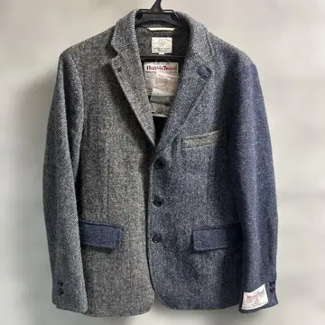 Harris Tweed 테일러드 자켓 그레이/네이비