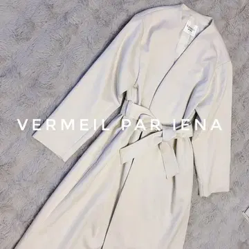 vermeil par iena 더블 크로스 노카라 롱 코트