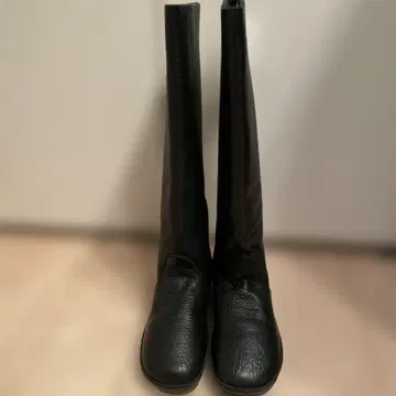 미사용 새상품 KOOS 루카스 롱 부츠 주름 가죽 블랙 35