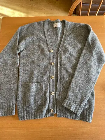 Inverallan 셰틀랜드 울 가디건 그레이