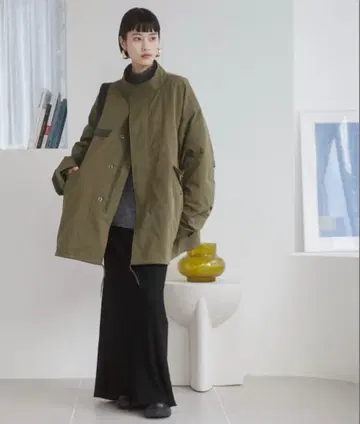 오버 사이즈 나일론 자켓 올리브 이너 SET