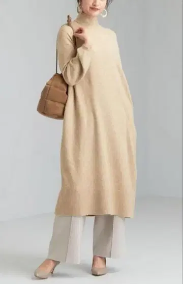 [ green label relaxing ] 롱 니트 원피스 하이넥