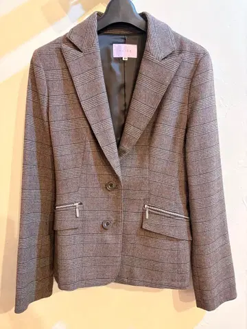 acide 체크 무늬 캐시미어 자켓 40