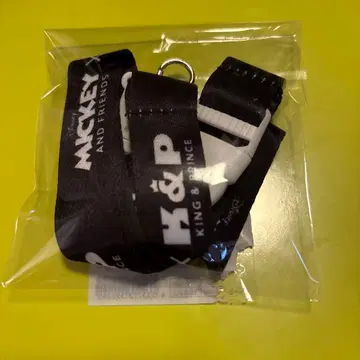 미키&킹프리 로고 넥스트랩 블랙