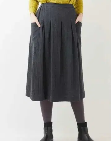 잔니로 주디체 거즈 조 턱 개더 스커트