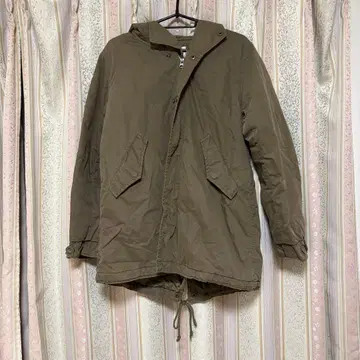 어스 뮤직 앤 이콜로지 후드 부착 올리브 모즈 코트