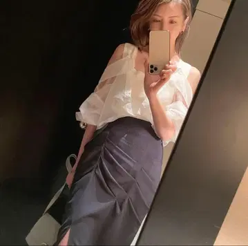 FRAY I.D 프레이 아이디 셔츠 레이어드 스퀘어 니트