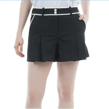 [ 미사용 ] 브리핑 골프 여성용 숏팬츠 플리츠 L 블랙