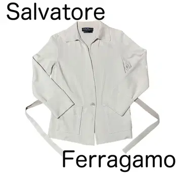 Salvatore Ferragamo 아이보리 가디건 자켓