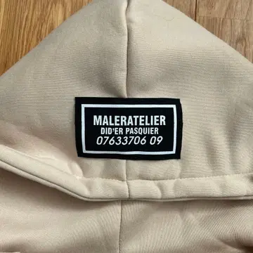 MALERATELIER 베이지 후드 부착 후드티 XL