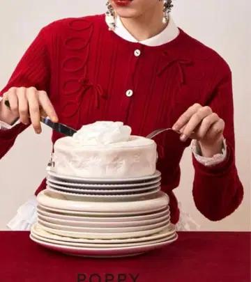 poppy Rose 크림 케이크 백