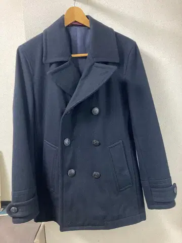 네이비 더블 브레스트 피코트 Paul Smith