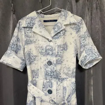 피크닉 트왈 패턴 셔츠 원피스/an another angelus