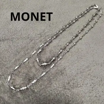 MONET 실버 롱 목걸이
