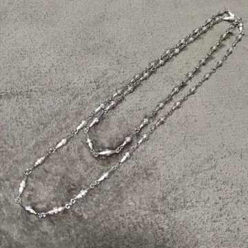 MONET 실버 롱 목걸이