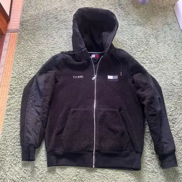 TOMMY HILFIGER 블랙 플리스 자켓 S