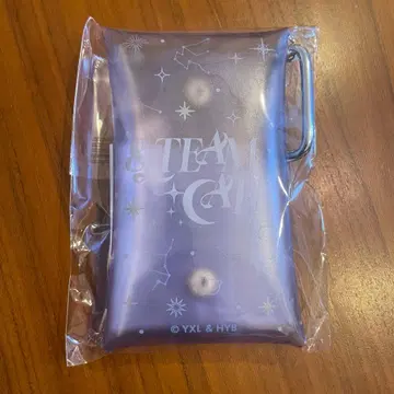 &TEAM CAFE 카라비너 포함 클리어 파우치
