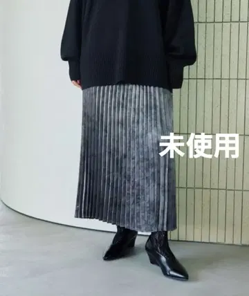 미사용 렙심 모듬 플리츠 스커트 차콜