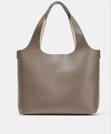 ZARA 그레이 합성 피혁 토트백