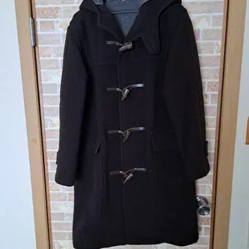 무인양품 울 더플 코트 L 사이즈 다크 브라운