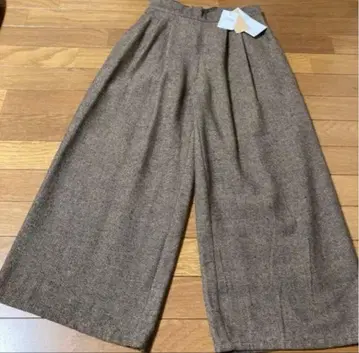 미사용 새상품 WORLD 브라운 와이드 팬츠