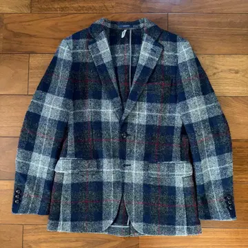 [새상품급] 해리스 트위드 헤링본 자켓 호두풍 버튼 L