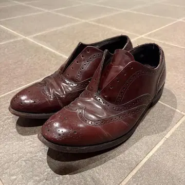 80년대 빈티지 26.5-27.0cm 윙팁 비즈니스 홍차