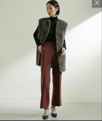 GALLARDAGALANTE 인조 모피 베스트 롱베스트