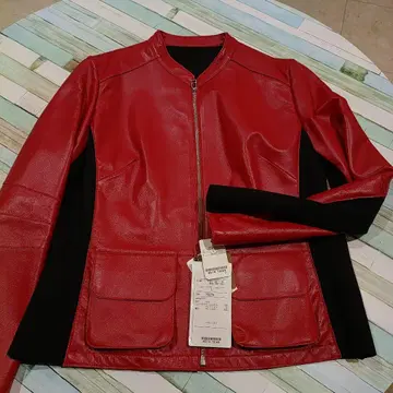 여성용 가죽 자켓 빨간색