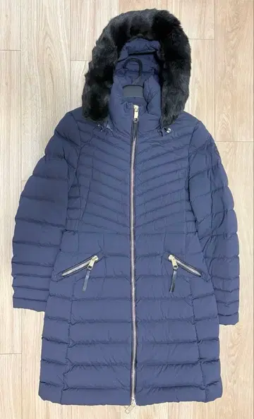 TOMMY HILFIGER 네이비 롱 다운 자켓