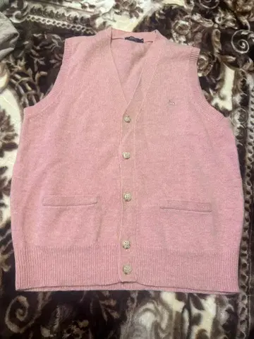 새상품급 POLO 핑크 니트 베스트 V넥